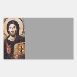 Christus als Machthaber von allen Rechteckiger Aufkleber