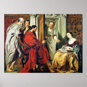 Christus am Haus von Martha und von Mary von Poster
