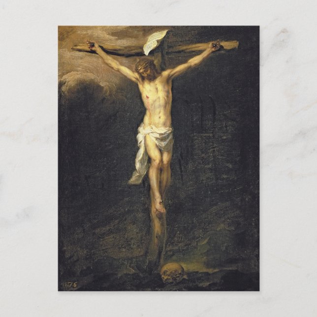 Christus am Kreuz, 1672 Postkarte (Vorderseite)