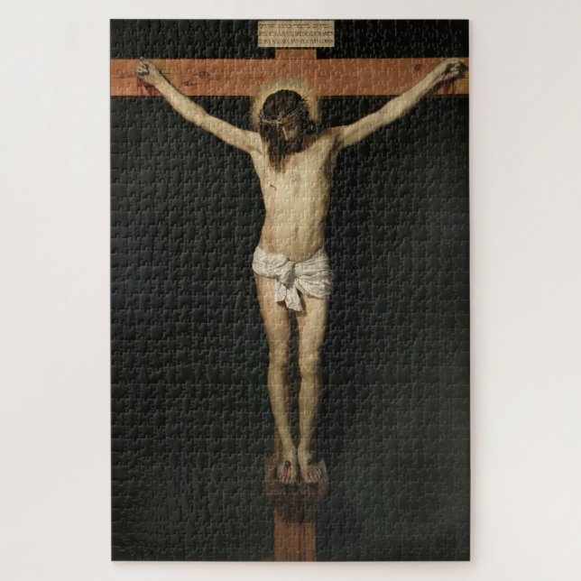 Christus am Kreuz (Glaube) (Velazquez) gekreuzigt (Vertikal)