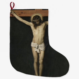 Christus am Kreuz (Glaube) (Velazquez) gekreuzigt Großer Weihnachtsstrumpf