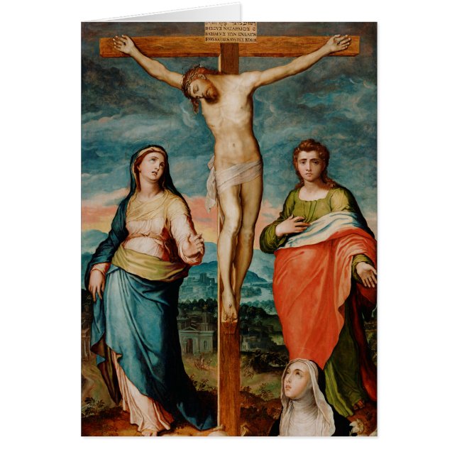 Christus am Kreuz mit Heiligen (Vorne)