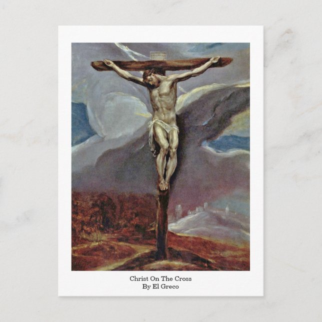 Christus am Kreuz von El Greco Postkarte (Vorderseite)