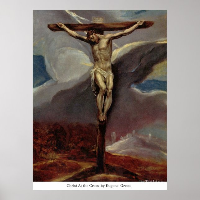 Christus am Kreuz von Eugene Greco Poster (Vorne)