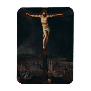 Christus am Kreuz von Gillis Mostaer Magnet
