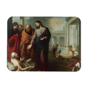 Christus am Pool von Bethesda, 1667-70 (Öl auf Ca Magnet