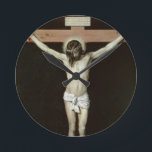 Christus auf dem Kreuz, c.1630 Runde Wanduhr<br><div class="desc">Bild-Sammlungs-Zahl:  XJL44945 Christus auf dem Kreuz,  c.1630 (Öl auf Leinwand). Velazquez,  (1599-1660) Öl Diegos Rodriguez de Silva y auf Leinwand. Prado,  Madrid,  Spanien.  17.</div>