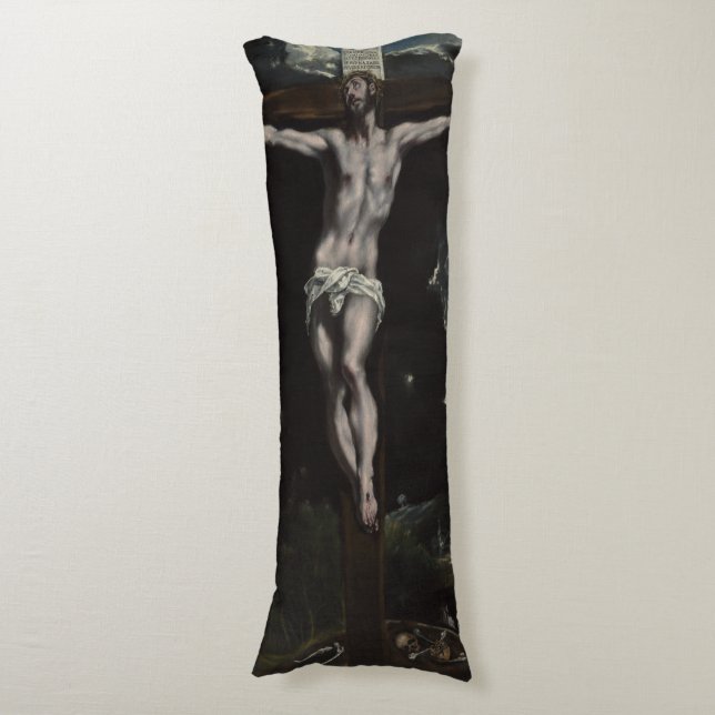 Christus auf dem Kreuz durch El Greco Seitenschläferkissen (Vorderseite Vertikal)