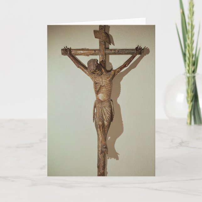 Christus auf dem Kreuz, genannt "Le Devot Christus Karte (Vorderseite)