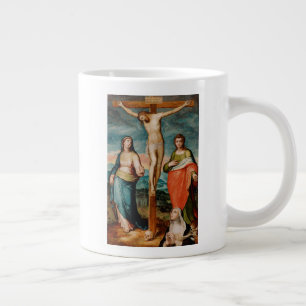 Christus auf dem Kreuz mit Heiligen Jumbo-Tasse