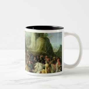 Christus auf der Straße zum Kalvarienberg Zweifarbige Tasse