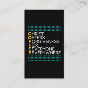 Christus bietet Verzeihen für jeder überall an Visitenkarte