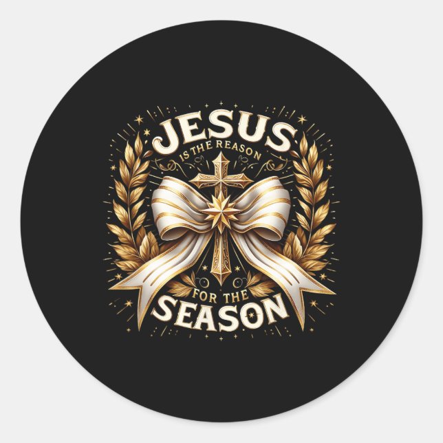 Christus Christlich Jesus ist der Grund Runder Aufkleber (Vorderseite)