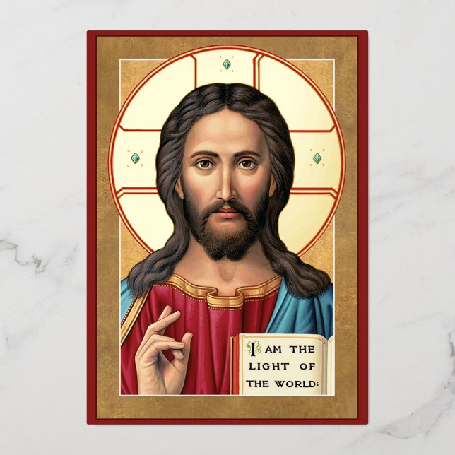 Christus das Licht der Welt Folieneinladung (Vorderseite)
