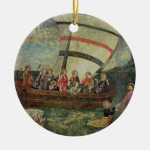 Christus, der auf das Wasser, nach dem 'Navicella Keramik Ornament