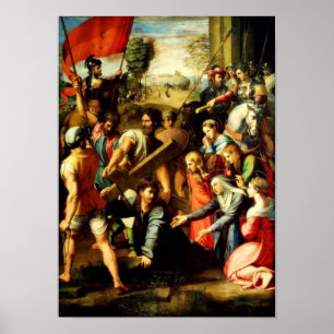 Christus, der auf die Weise zum Poster