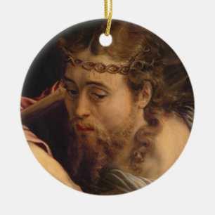 Christus, der das Kreuz, 1540-45 (Öl, trägt auf Keramikornament