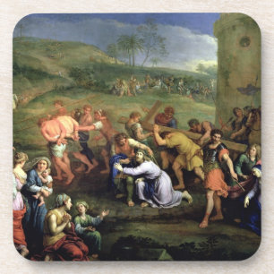 Christus, der das Kreuz, 1684 (Öl, trägt auf Getränkeuntersetzer