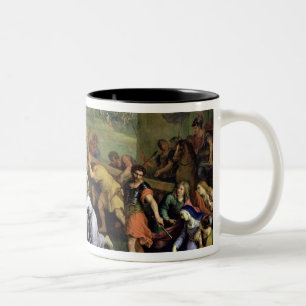 Christus, der das Kreuz, 1684 (Öl, trägt auf Zweifarbige Tasse