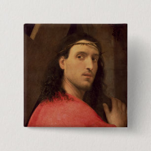 Christus, der das Kreuz, c.1515 trägt Button