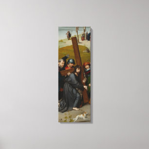 Christus, der das Kreuz, mit der Kreuzigung trägt Leinwanddruck