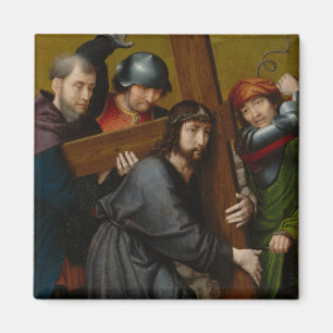 Christus, der das Kreuz, mit der Kreuzigung trägt Magnet