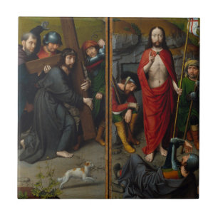 Christus, der das Kreuz trägt Fliese