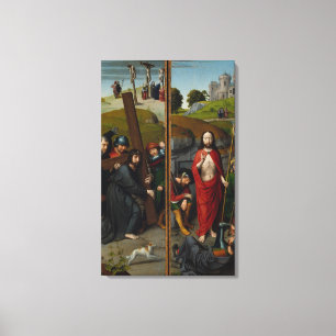 Christus, der das Kreuz trägt Leinwanddruck