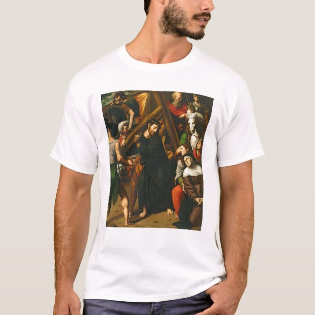 Christus, der das Kreuz trägt T-Shirt (Vorderseite)