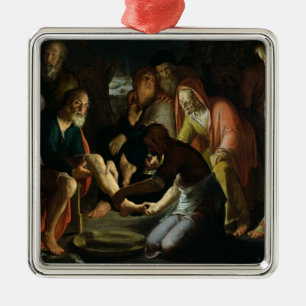 Christus, der die Füße der Schüler, 1623 wäsch Silbernes Ornament