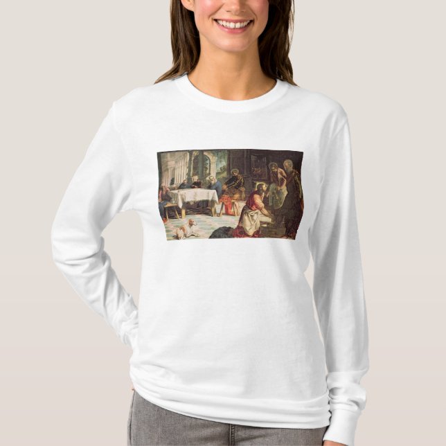 Christus, der die Füße der Schüler 2 wäscht T-Shirt (Vorderseite)