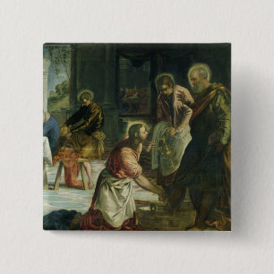 Christus, der die Füße der Schüler, c.1547 wäscht Button