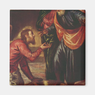 Christus, der die Füße der Schüler wäscht Magnet