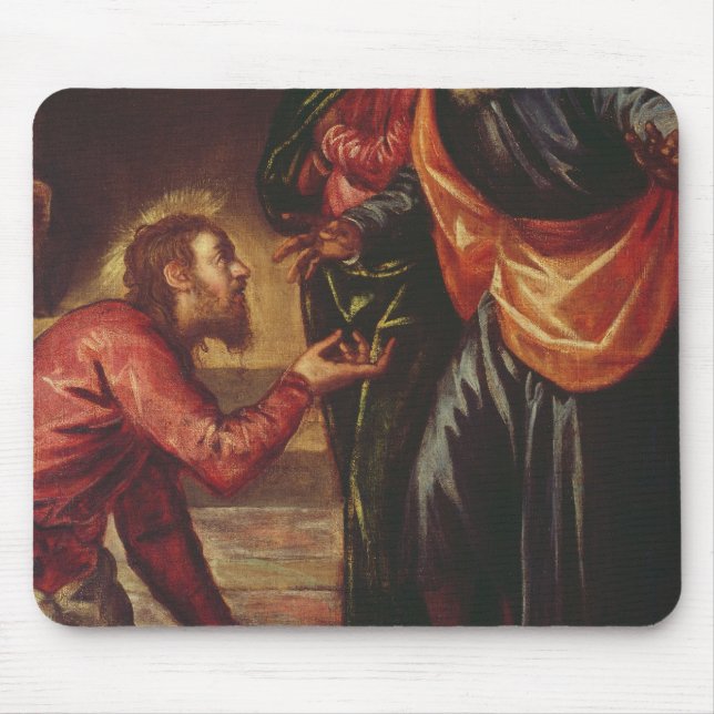 Christus, der die Füße der Schüler wäscht Mousepad (Vorne)