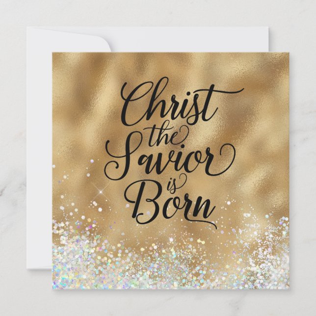 Christus der Erlöser ist geboren Christliche Weihn (Vorderseite)