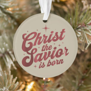 Christus der Erlöser ist geboren Christliches Weih Ornament