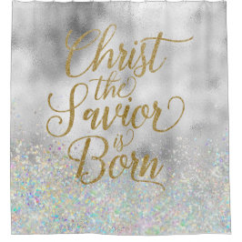 Christus der Erlöser ist Geboren Weihnachten Duschvorhang
