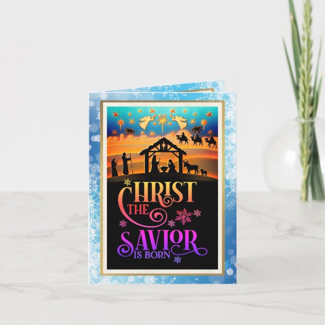 "Christus der Erlöser ist geboren" Weihnachten Geb (Vorderseite)