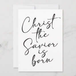 Christus Der Erlöser ist Geborene Weihnachtskunst Einladung