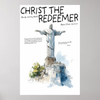 Christus der Erlöser Poster Rio de Janeiro Brasil