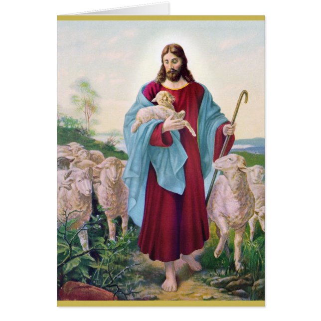 Christus Der gute Hirte Bernard Plockhorst 1878 (Vorne)