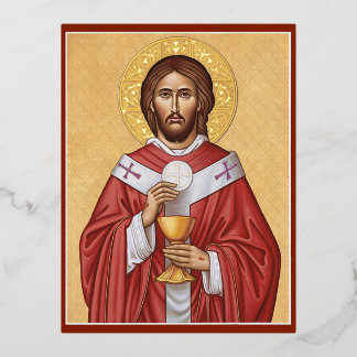 Christus der Hohepriester Folien Feiertagspostkarte