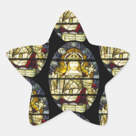 Christus der König festgehaltenes Glas Religiös Stern-Aufkleber