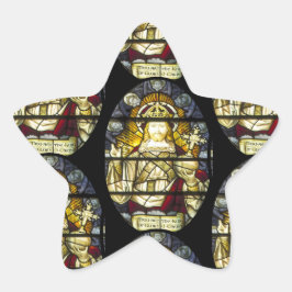 Christus der König festgehaltenes Glas Religiös Stern-Aufkleber