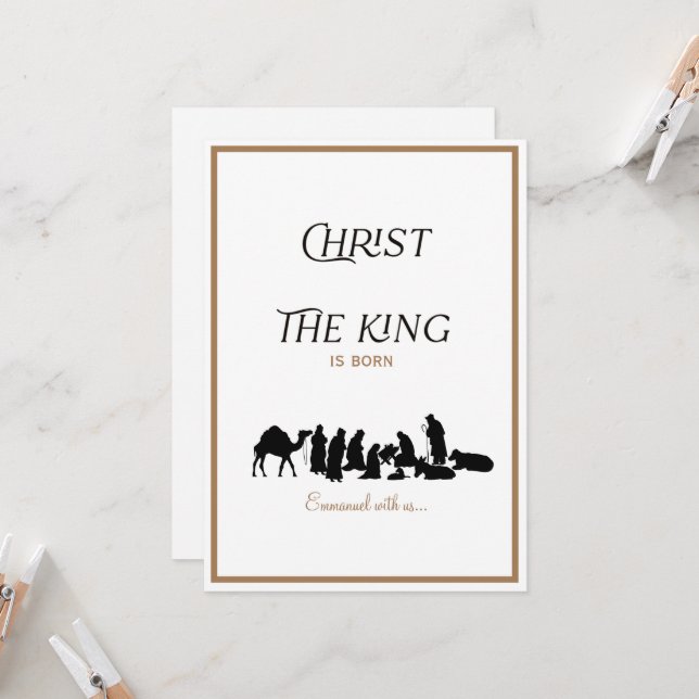 Christus der König ist Geboren Christliche Weihnac (Vorderseite/Rückseite Beispiel)