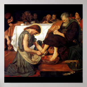 Christus, der Peters Füße wäscht Poster