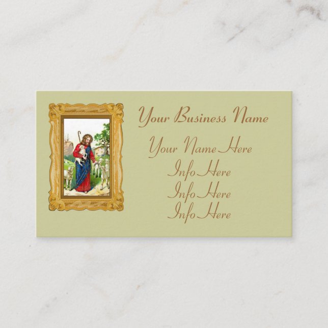 Christus der Schäfer Visitenkarte (Vorderseite)
