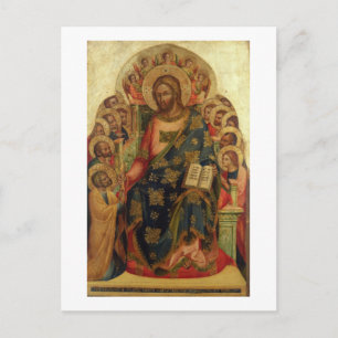 Christus, der von Heiligen und Engeln begeistert i Postkarte