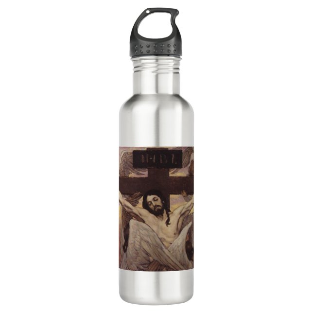 Christus Edelstahlflasche (Vorderseite)