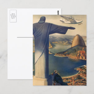 Christus-Erlöser-Statue, Rio De Janeiro, Brasilien Postkarte